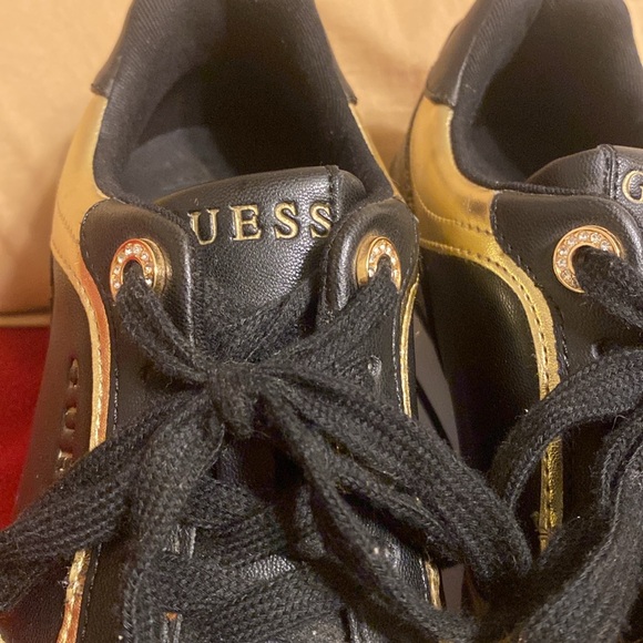 Guess Black and Gold Platform Sneakers - Picture 9 of 13